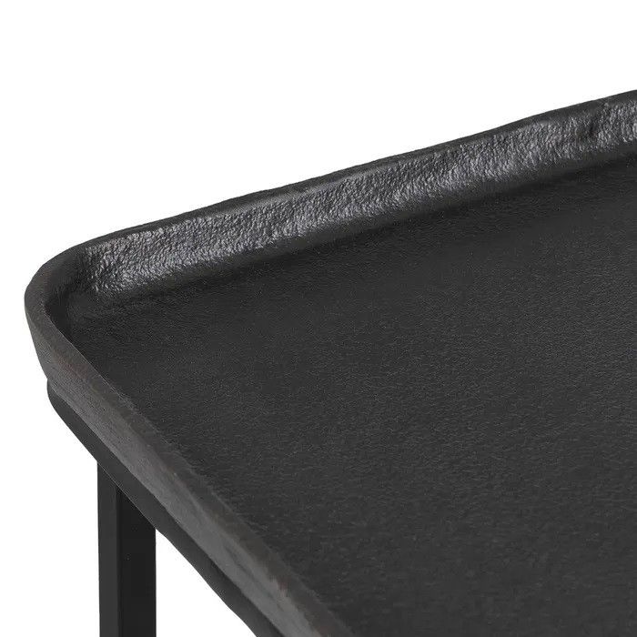S/2 Consolas Aluminio Hierro Negro, 88 Cm