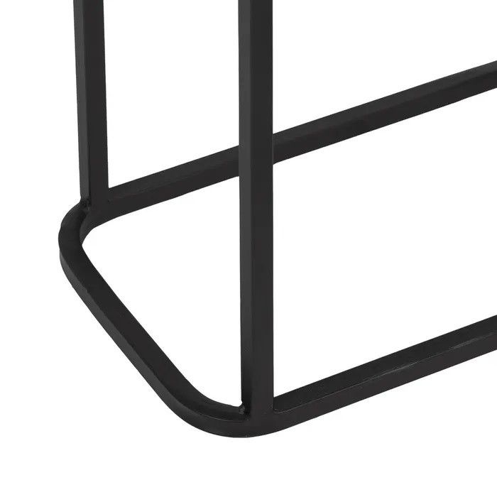 S/2 Consolas Aluminio Hierro Negro, 88 Cm