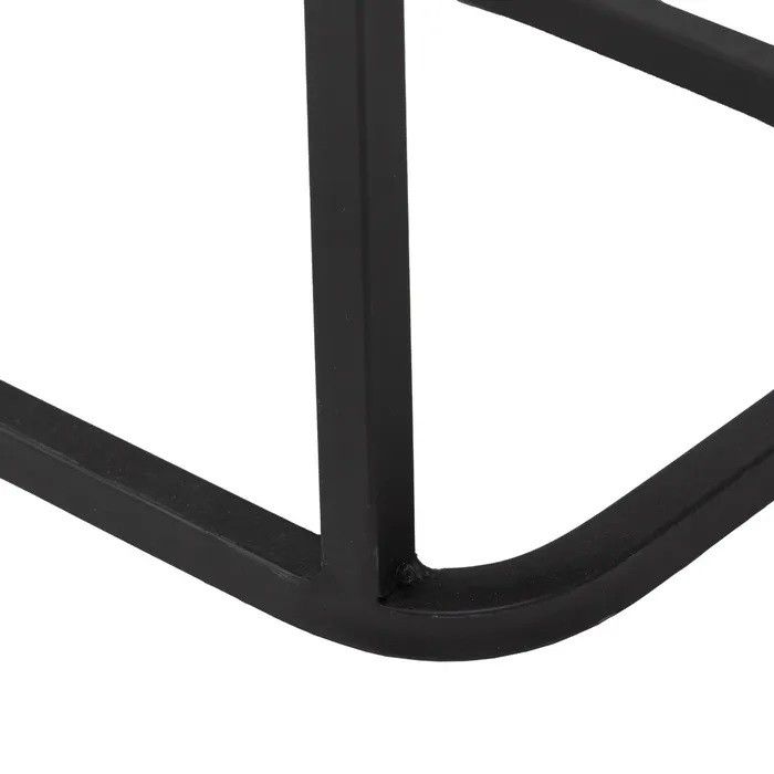 S/2 Consolas Aluminio Hierro Negro, 88 Cm