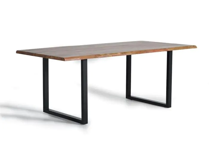 Mesa Comedor Madera Natural Metal, 160 Cm