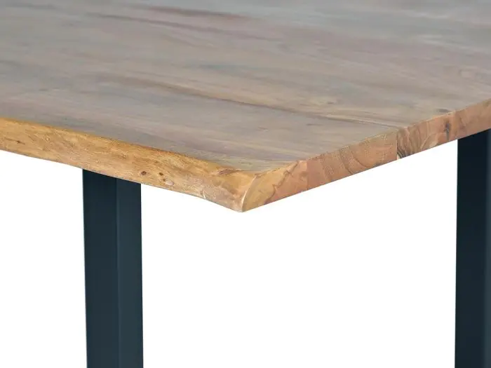 Mesa Comedor Madera Natural Metal, 160 Cm