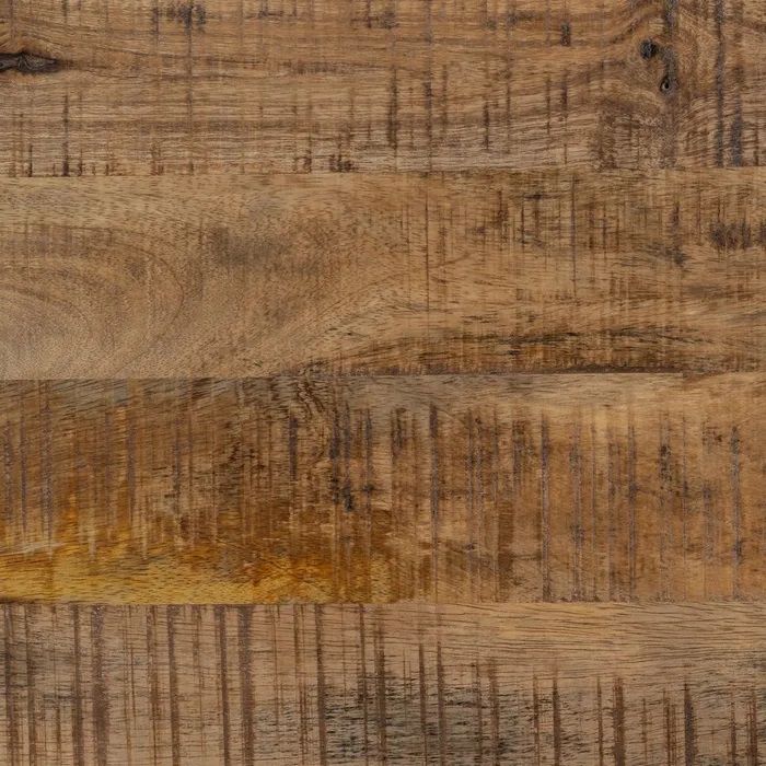 S/2 Mesa Centro Cuadrada Natural Madera Metal, 60 X 60 X 42 Cm