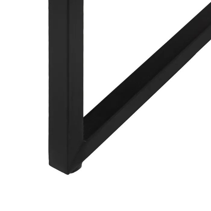 S/2 Mesa Centro Cuadrada Natural Madera Metal, 60 X 60 X 42 Cm