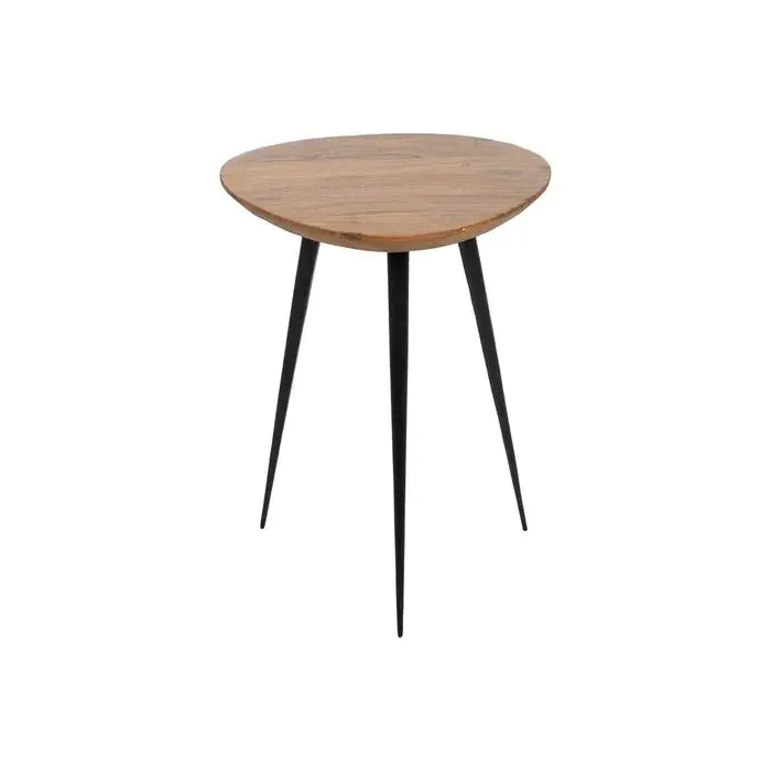 S/3 Mesa Centro Natural Madera Metal, 86 X 81 X 43 Cm