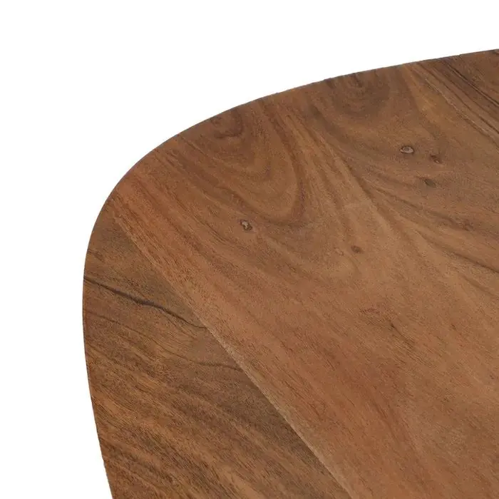 S/3 Mesa Centro Natural Madera Metal, 86 X 81 X 43 Cm