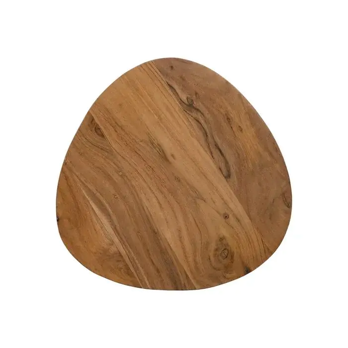 S/3 Mesa Centro Natural Madera Metal, 86 X 81 X 43 Cm