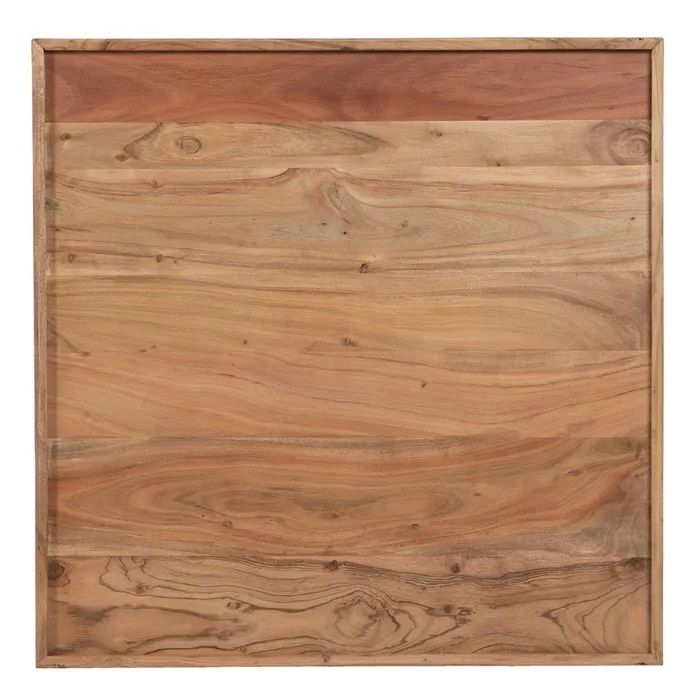 Mesa Centro Bandejas Madera Mango Hierro, 85 Cm