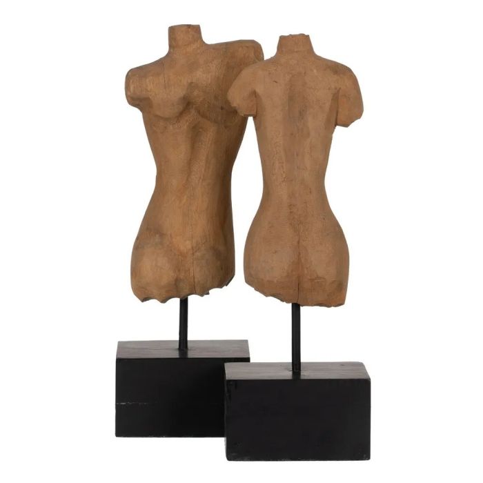 S/2 Escultura Busto Natural, 38,50 Cm