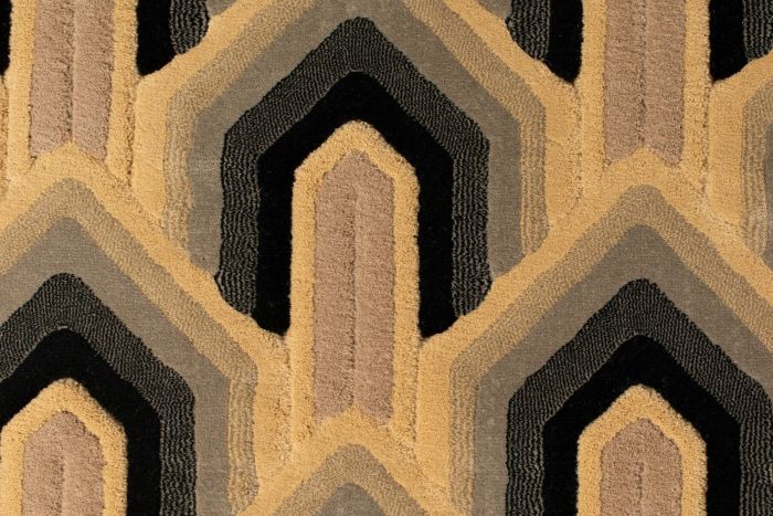 Alfombra Geométrica Tejido Multicolor, 230 Cm