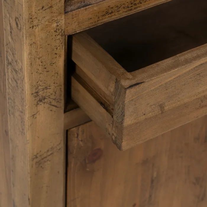 Aparador Natural Madera Pino, 153 X 37 X 104 Cm