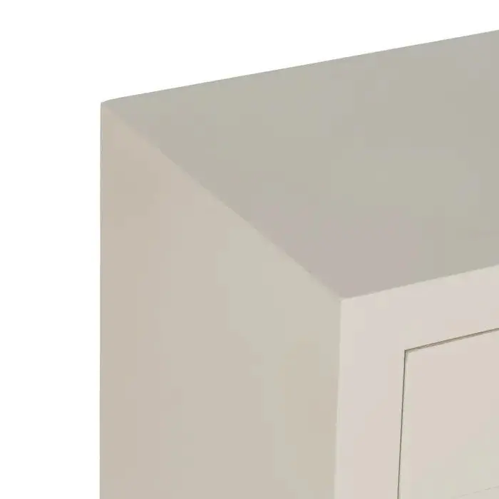 Mesita de Noche Blanca Madera Abeto, 45 X 30 X 66 Cm