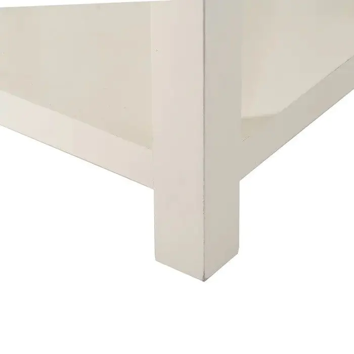 Mesita de Noche Blanca Madera Abeto, 45 X 30 X 66 Cm