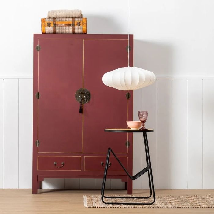 Armario Color Teja Madera Abeto, 100 X 45 X 160 Cm