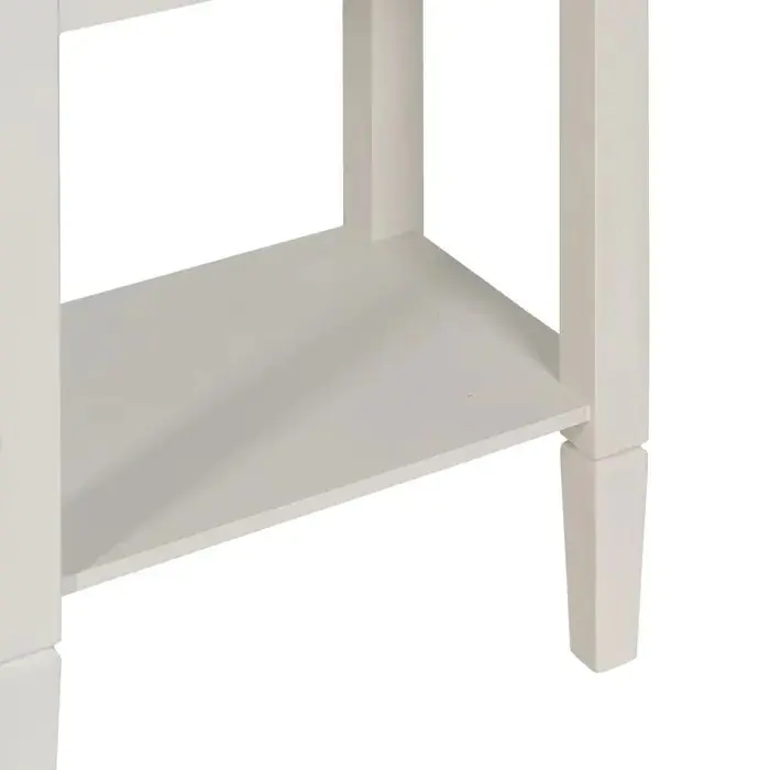 Mesita de Noche Blanco Madera Pino, 40 Cm