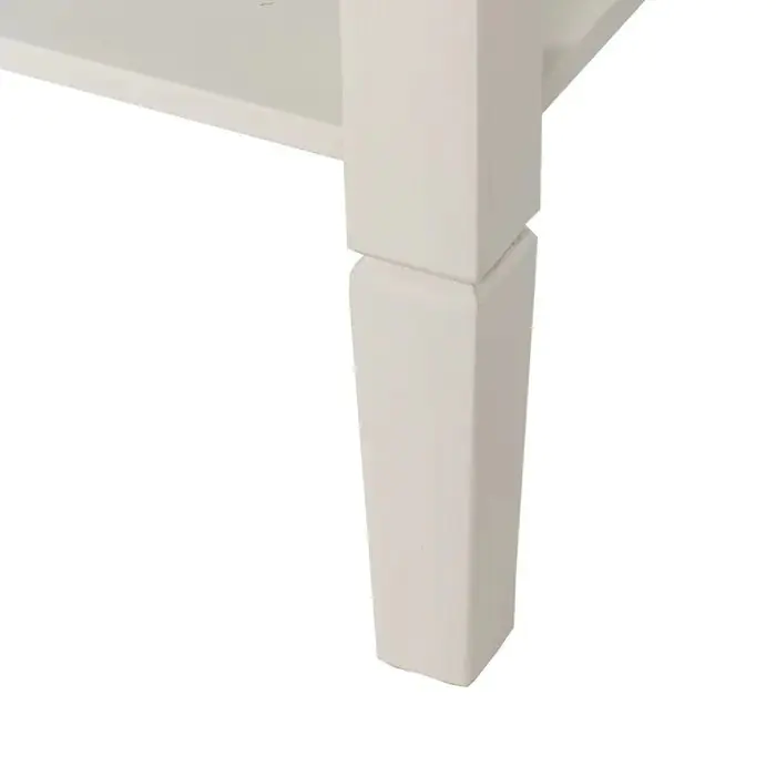 Mesita de Noche Blanco Madera Pino, 40 Cm