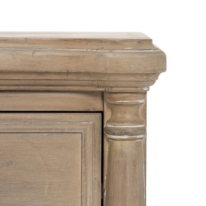 Mesita de Noche Natural Madera Abeto, 48 X 38 X 56 Cm