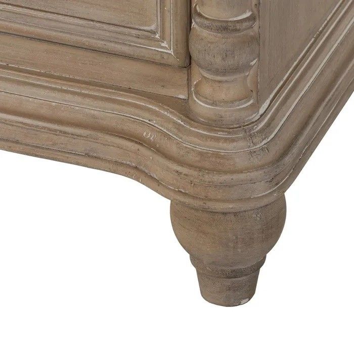 Mesita de Noche Natural Madera Abeto, 48 X 38 X 56 Cm