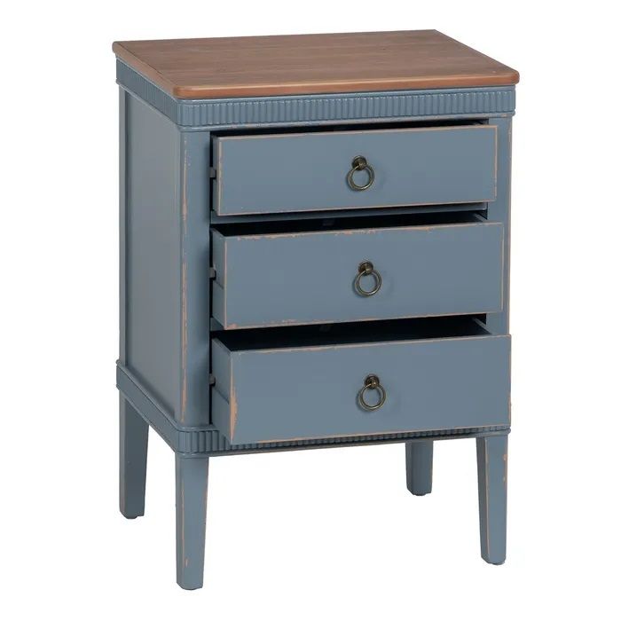 MESITA AZUL MADERA 50 X 38 X 72 CM