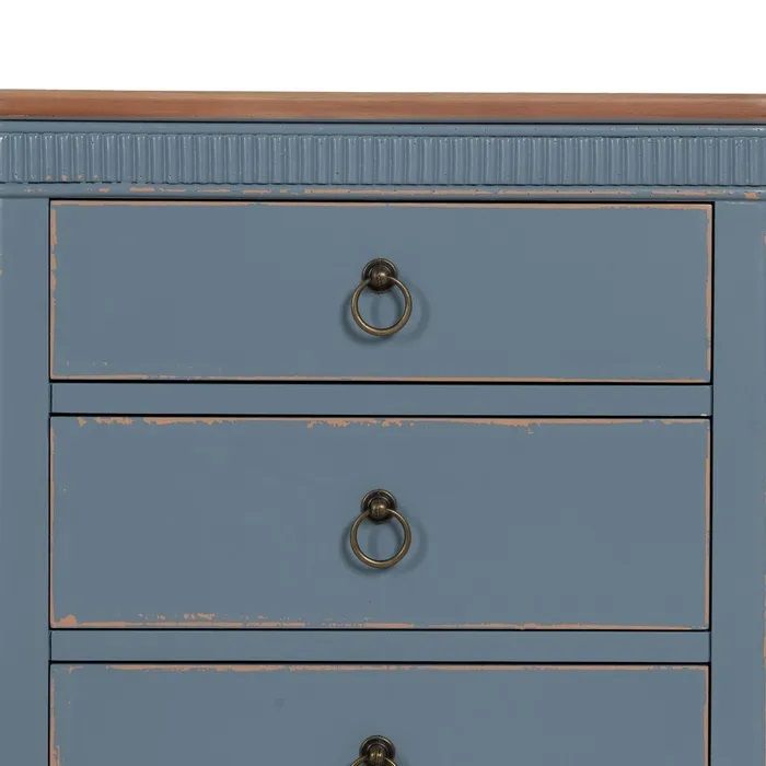 MESITA AZUL MADERA 50 X 38 X 72 CM