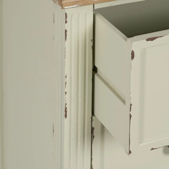 Cómoda Beige Madera Abeto 90 X 42 X 85 Cm