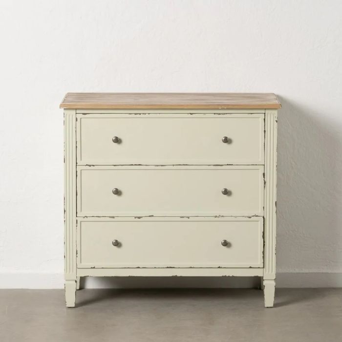 Cómoda Beige Madera Abeto 90 X 42 X 85 Cm