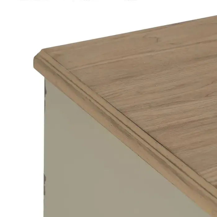 Cómoda Crema Madera Abeto 90 X 42 X 85 Cm