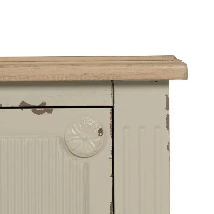 Cómoda Crema Madera Abeto 90 X 42 X 85 Cm