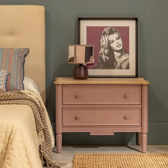 Cómoda Madera Abeto Morado, 80 Cm
