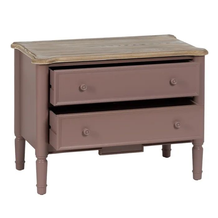 Cómoda Madera Abeto Morado, 80 Cm