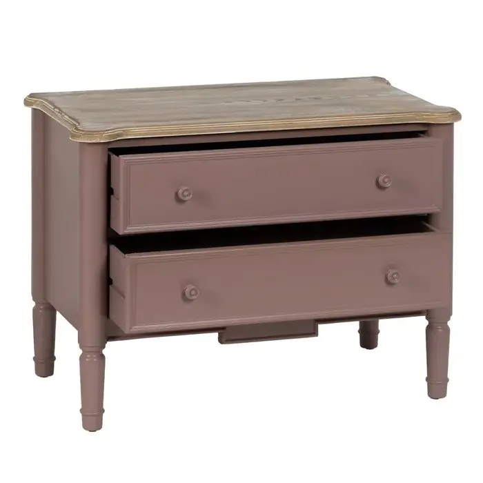 Cómoda Madera Abeto Morado, 80 Cm