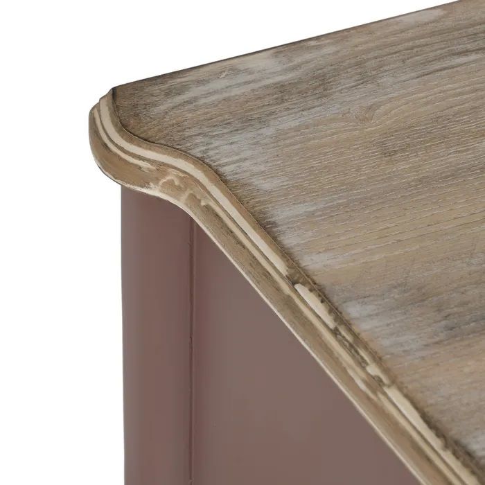 Cómoda Madera Abeto Morado, 80 Cm