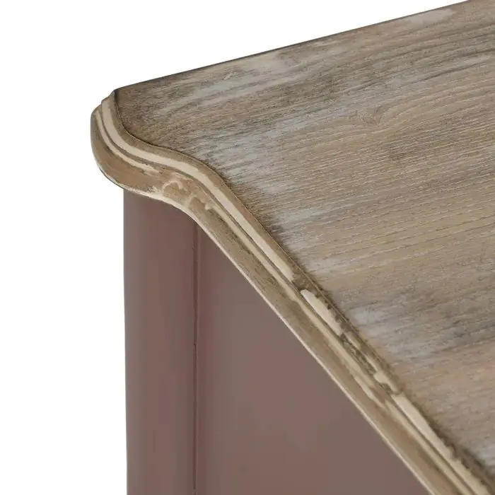 Cómoda Madera Abeto Morado, 80 Cm