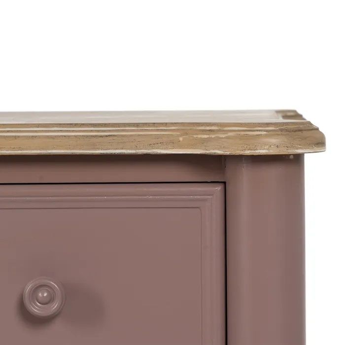 Cómoda Madera Abeto Morado, 80 Cm
