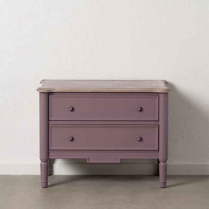 Cómoda Madera Abeto Morado, 80 Cm