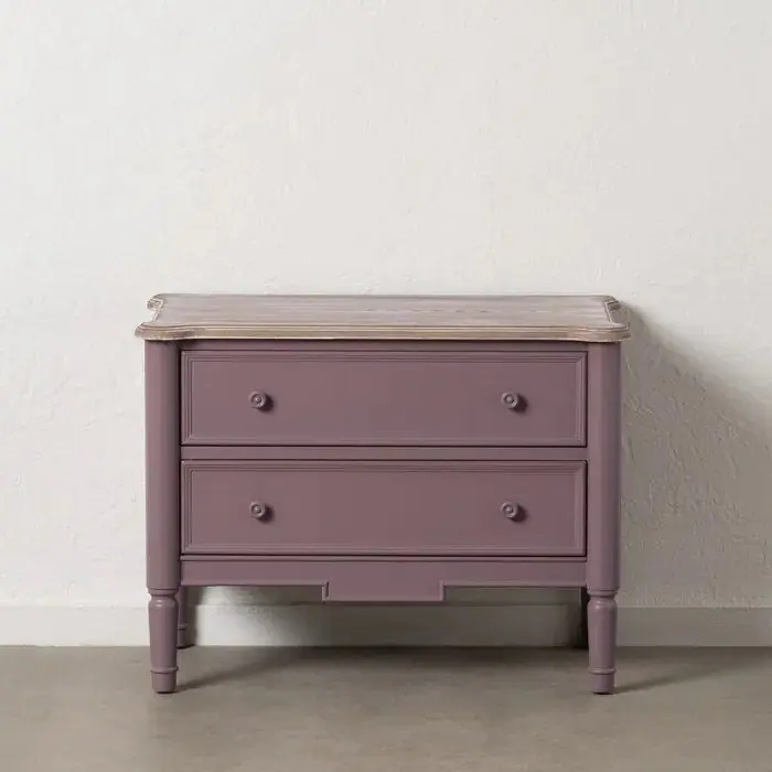 Cómoda Madera Abeto Morado, 80 Cm