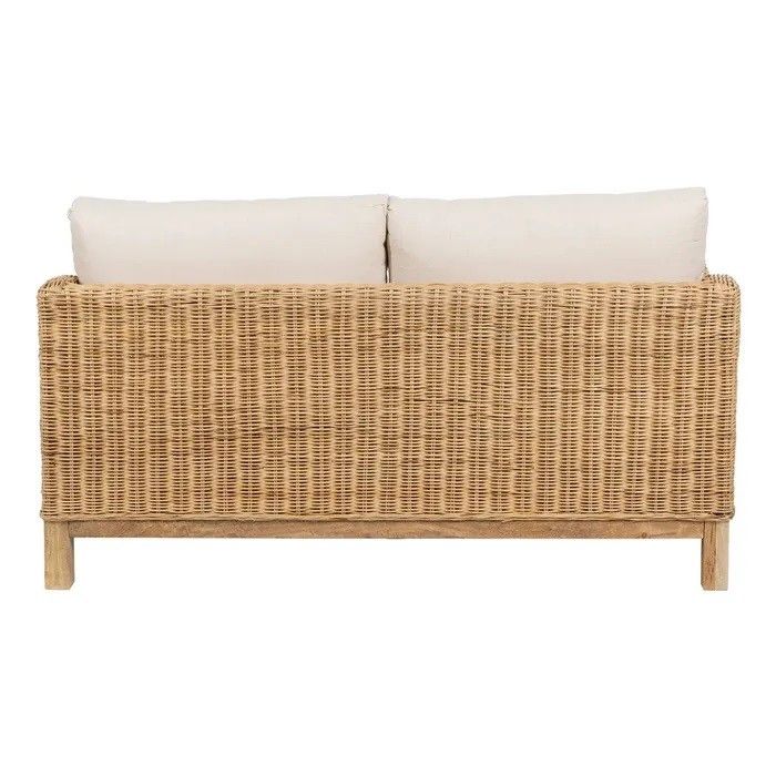 Sofá Exterior Fibra Natural Madera Mango 141 X 86 X 62 Cm