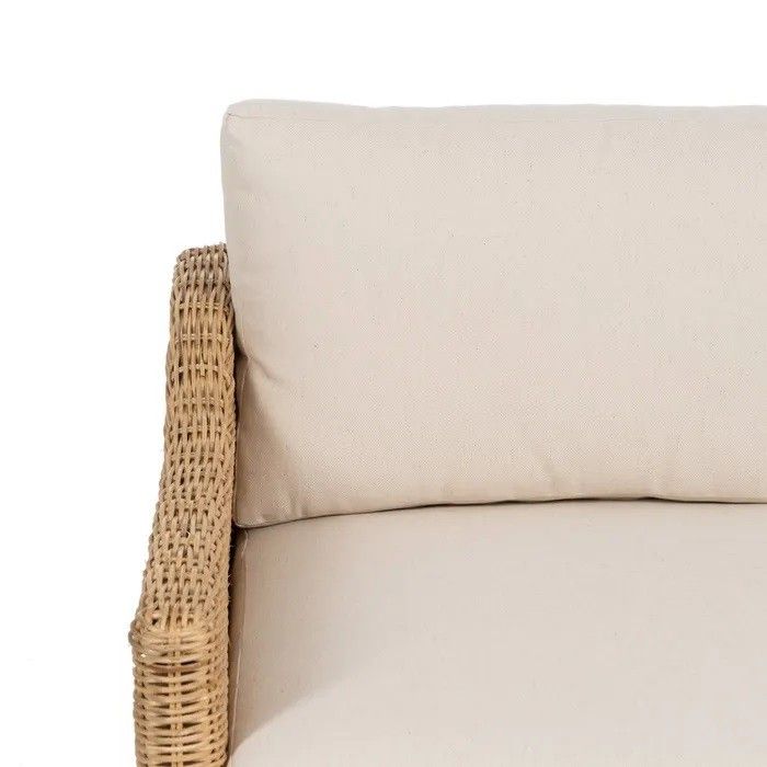 Sofá Exterior Fibra Natural Madera Mango 141 X 86 X 62 Cm