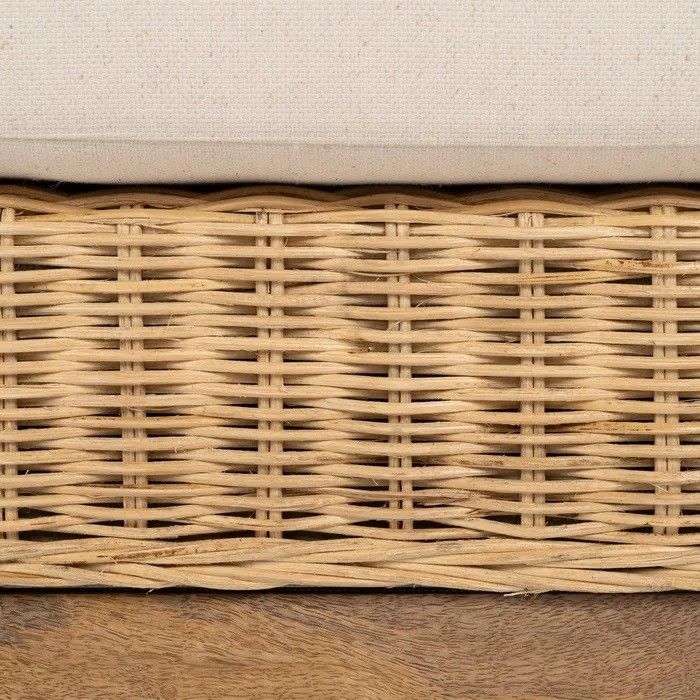 Sofá Exterior Fibra Natural Madera Mango 141 X 86 X 62 Cm