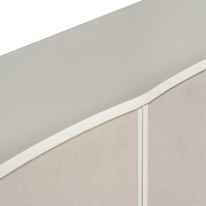 Aparador Blanco-Beige Madera Abeto Madera Fresno, 177 X 40 X 84 Cm