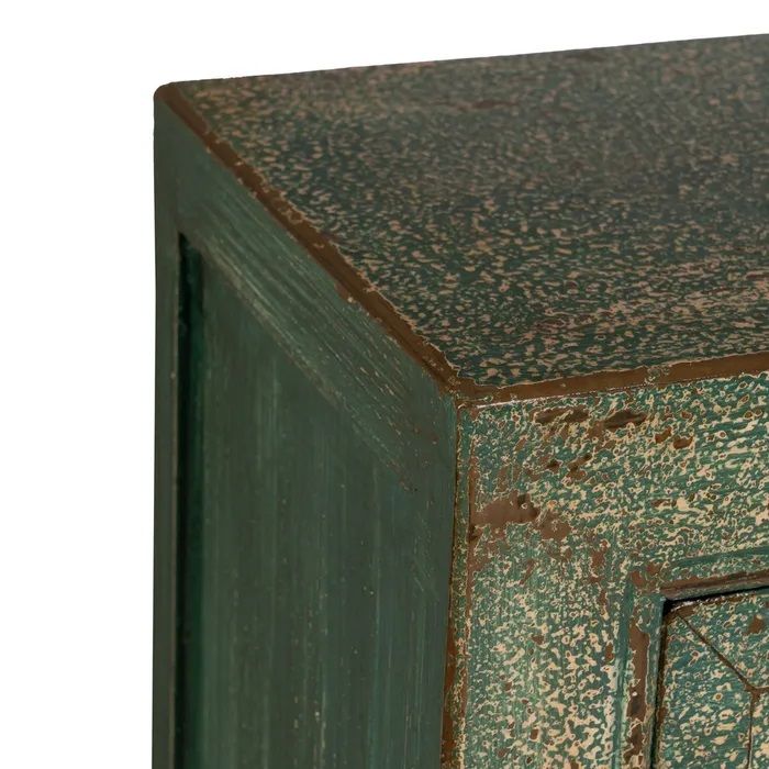Aparador Madera Pino Verde Envejecido, 117 X 38 X 90 Cm