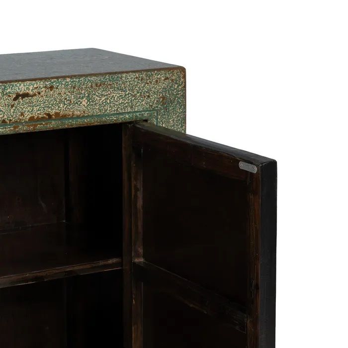 Aparador Madera Pino Verde Envejecido, 117 X 38 X 90 Cm