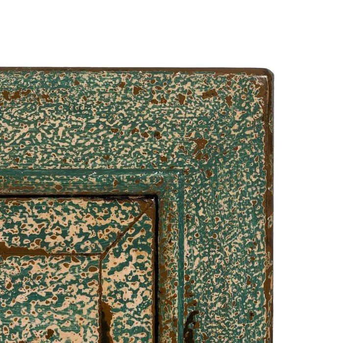 Aparador Madera Pino Verde Envejecido, 117 X 38 X 90 Cm