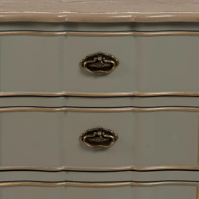 Mesita Noche Madera Abeto Taupe, 50 X 35 X 60 Cm