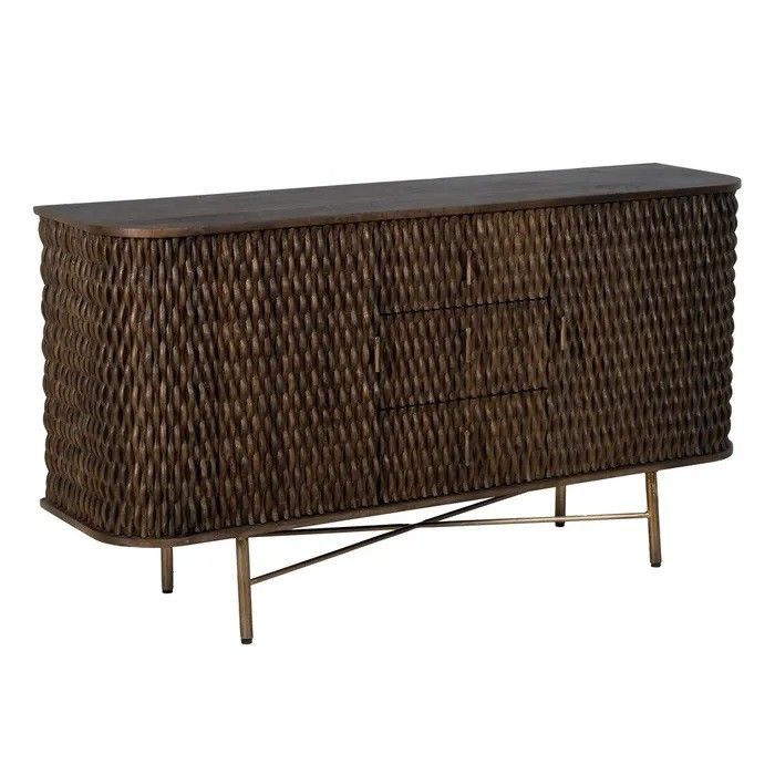 Aparador Madera Mango Marrón, 152 x 41 x 83 Cm