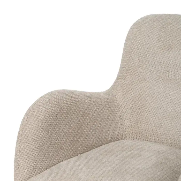 Silla Giratoria Tapizado Beige Metal, 62 X 65 X 82 Cm