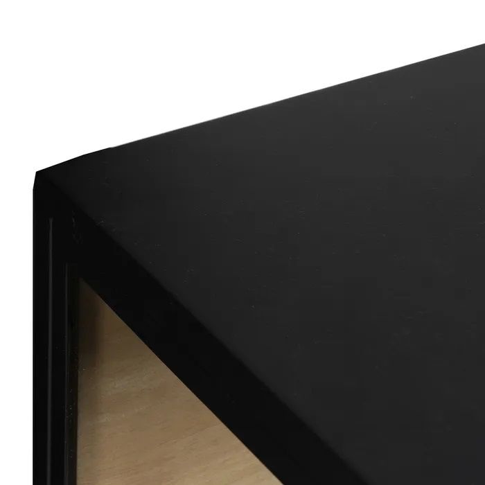 Vitrina Diseño Negro Natural Hierro, 150 X 38 X 80 Cm
