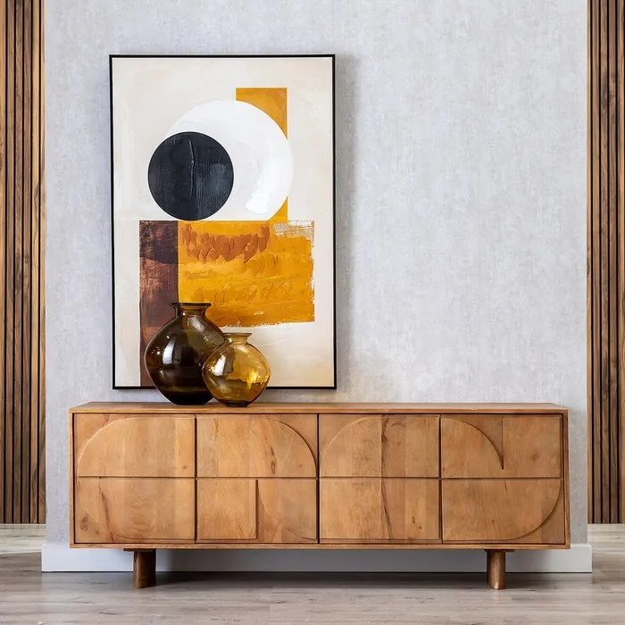 Mueble TV Relieve Madera Mango, 171 X 45 X 62,50 Cm