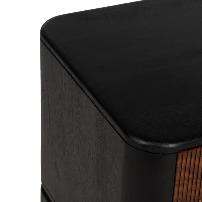 Mueble TV Madera Mango Sheesham Marrón Negro, 160 Cm