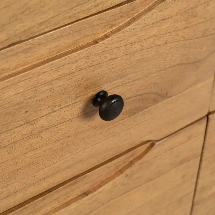 Cómoda Madera Natural 8 Cajones, 140 Cm