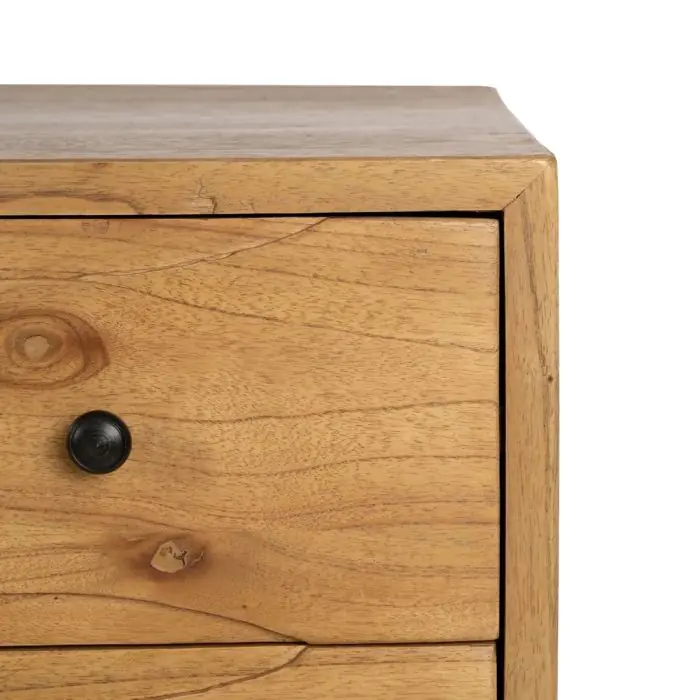 Cómoda Madera Natural 8 Cajones, 140 Cm